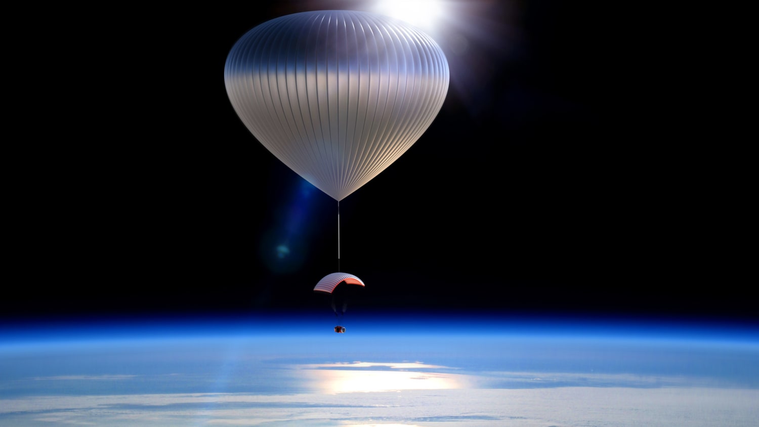 Spacey views from a balloon